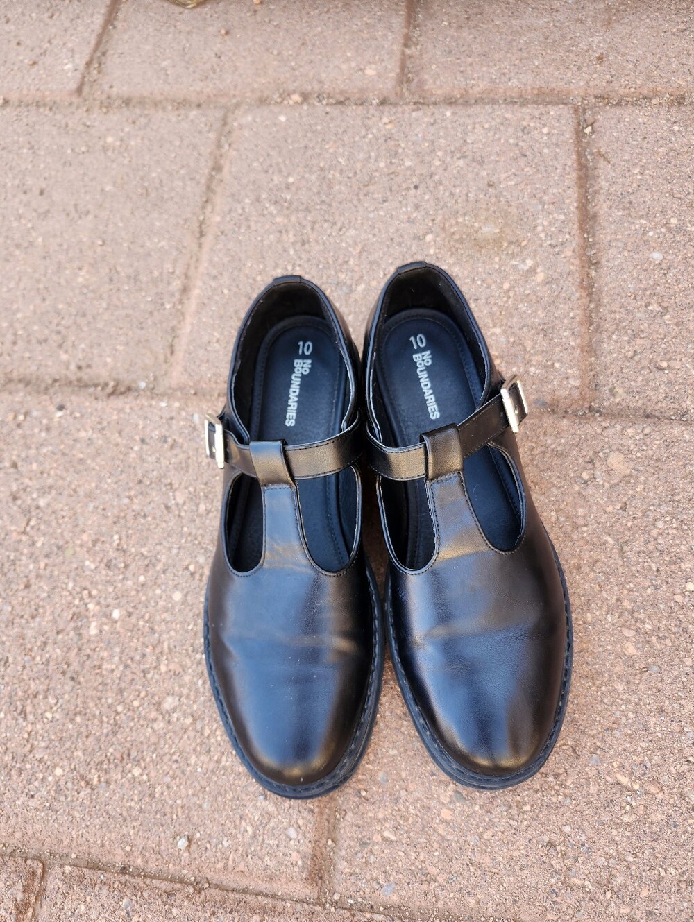 Black Women'' T-Strap Mary Janes